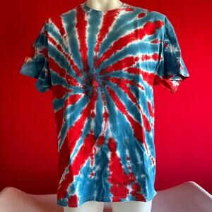 Brand New Tie Dye USA Spiral T-Shirt